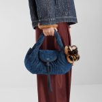 FENDI Fendi Spy Small Blue FF flocked denim quilted bag - Image 4